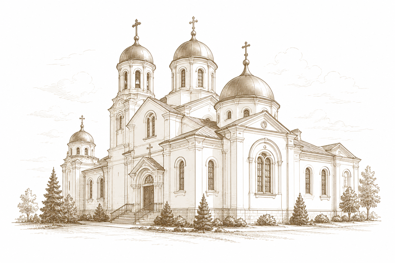 Orthodox church sketch