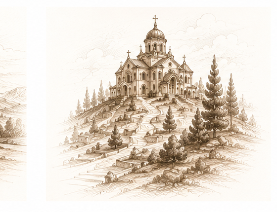 Parish church sketch